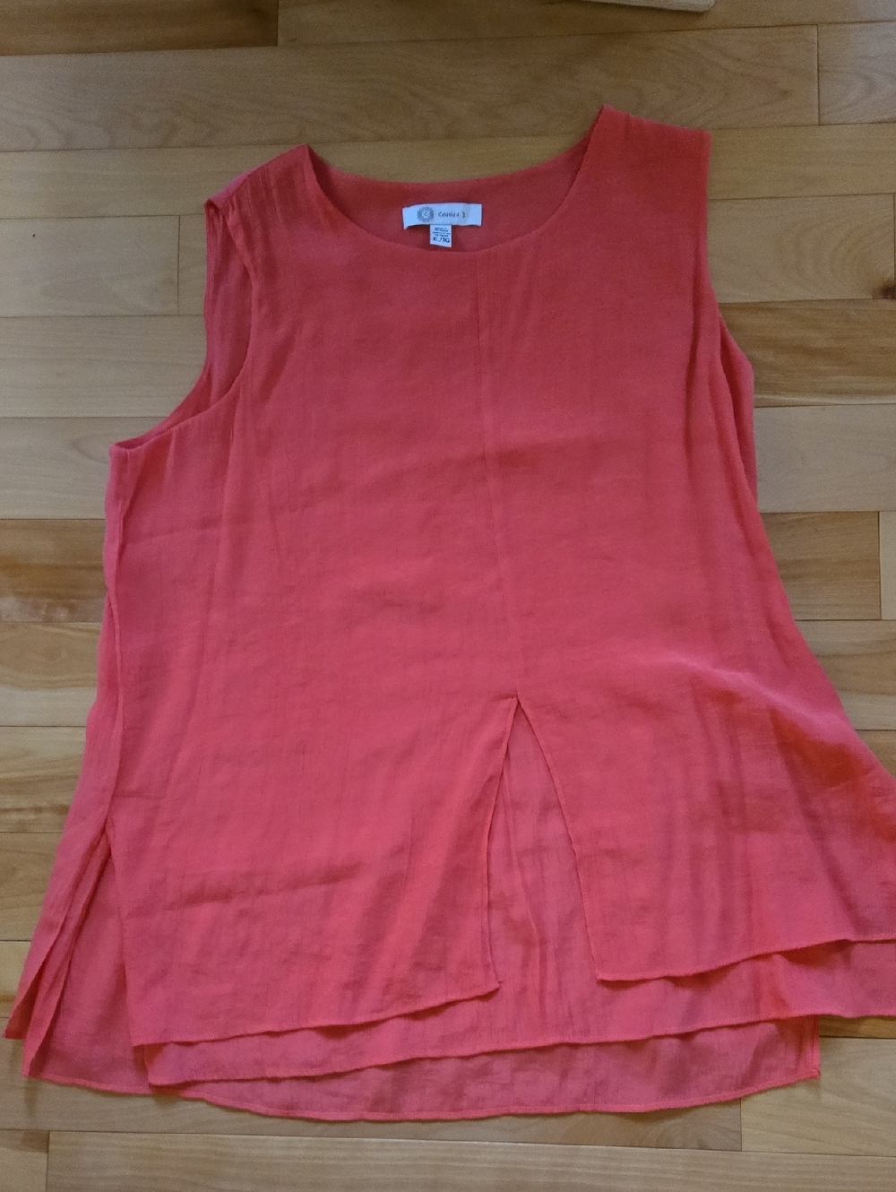 Caslon Coral Split-Front Sleeveless Camisole